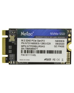 SSD накопитель Netac 128GB N930ES NT01N930ES 128G E2X 128GB N930ES NT01N930ES 128G E2X