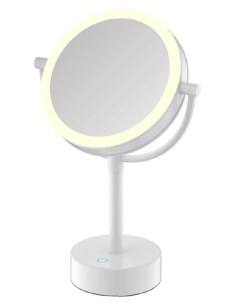 Косметическое зеркало S M221W настольное с подсветкой двухстороннее белое Java