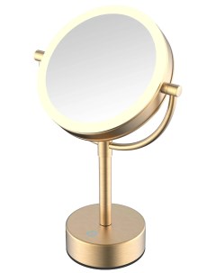 Косметическое зеркало S M221LB настольное с подсветкой двухстороннее золото Java