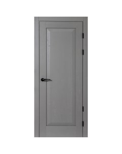 Дверь межкомнатная глухая с замком и петлями в комплекте Альпика 80x230 мм полипропилен цвет графит  Portika
