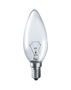 Лампа накаливания E14 230 В 40 Вт свеча прозрачная 400 лм теплый белый цвет света Navigator