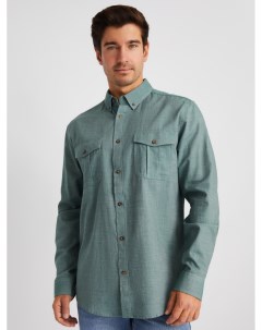 Рубашка из хлопка с длинным рукавом и карманами Zolla