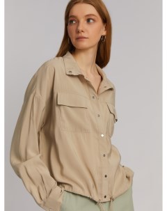 Блузка рубашка в спортивном стиле на кулиске Zolla