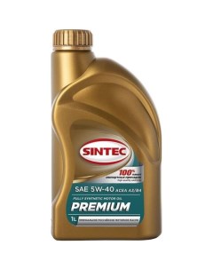 Моторное масло Premium SAE 5W 40 1л синтетическое Sintec