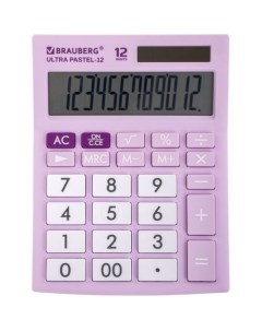 Калькулятор Ultra 12 Pr 12 разрядный сиреневый Brauberg