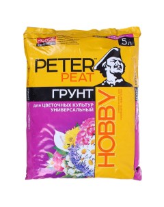 Грунт Hobby для цветочных культур универсальный 5 л Peter peat