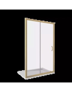 Душевая дверь в нишу Jazz 110х185 профиль золото стекло прозрачное Good door