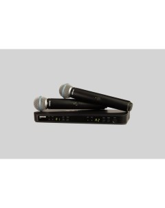 Радиосистема BLX288 B58 беспроводной аттенюатор 10 дБ QuickScan два микрофона черный Shure
