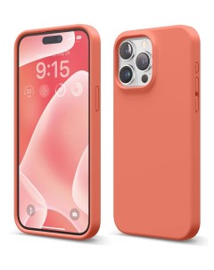 Чехол для iPhone 15 Pro силиконовый с покрытием Soft touch розовый Elago