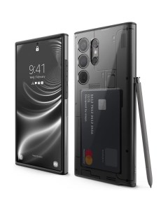 Чехол для Samsung Galaxy S24 Ultra с картхолдером для одной карты черный Elago