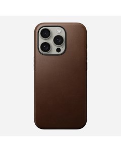 Кожаный чехол Modern Leather Case для iPhone 15 Pro Braun NM01614685 Nomad