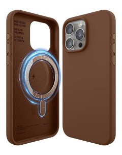 Чехол для iPhone 15 Pro Max с покрытием Soft touch и MagSafe коричневый Elago
