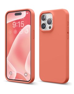 Чехол для iPhone 15 Pro Max силиконовый с покрытием Soft touch розовый Elago