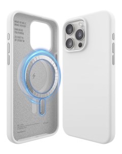 Чехол для iPhone 15 Pro Max с MagSafe и покрытием Soft touch белый Elago