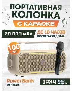 Портативная колонка С1K Karaoke Beige Nowgo