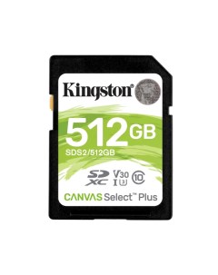 Карта памяти SDXC 512Гб Canvas Select Plus 1401297 Kingston