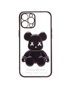 Чехол для iPhone 12 Pro Max силиконовый Мишка 2 черный Promise mobile