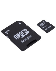 Карта памяти HS TF C1 STD 64G Adapter microSDXC 64 ГБ adapter Hikvision
