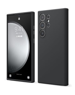 Чехол для Samsung Galaxy S24 Ultra силиконовый с покрытием Soft touch черный Elago