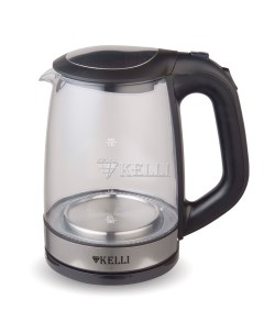 Чайник электрический KL 1303 2 л черный серебристый Kelli