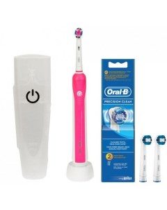 Электрическая зубная щетка PRO 750 Pink D16 513 UX 1 насадка 3D White c футляром Oral-b
