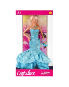Кукла Lucy Званный вечер в вечернем бирюзовом платье с сумочкой 29 см 8240d бирюзовое Defa
