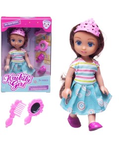 Кукла Junfa Kaibibi Girl Маленькая принцесса в платье с голубой юбкой BLD221 1 полосатое Junfa toys