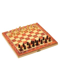 Набор 3 в 1 Монтел нарды шашки шахматы 24х24 см Кнр