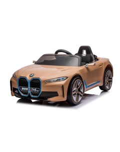 Детский электромобиль BMW i4 4х4 золотой краска Toyland