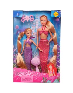Кукла Defa Lucy Русалочки мама и дочка с аксессуарами 8235d розовое фиолетовое Abtoys