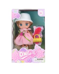 Кукла Цветочная фантазия в розовом платье 16 5 см 65003 розовое Abtoys