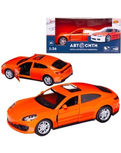 Машинка металл АвтоСити 1 36 Седан купе инерция свет звук C 00523 оранжевый Abtoys