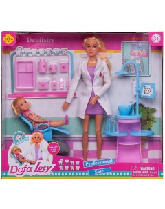 Кукла Defa Lucy На приеме у стоматолога 2 с аксесс 8408d фиолетовое Abtoys