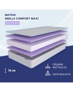 Детский матрас Comfort Maxi с эффектом массажа 70x140 см Miella