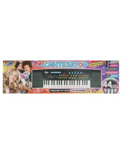 Пианино Синтезатор электронный 44 клавиши микрофон 2007M029 R Играем вместе