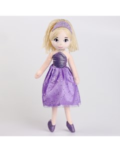 Мягкая игрушка Кукла в фиолетовом платье 35 см Nobrand