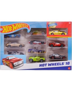 Набор машинок Hot Wheels Подарочный 10 машинок 19 54886 19 Mattel
