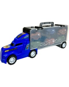 Трейлер гараж с набором машинок машина автовоз кейс с ручкой Play smart