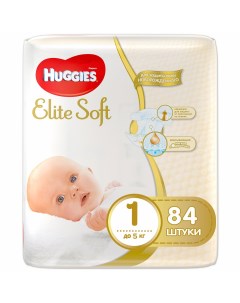 Подгузники для новорожденных Elite Soft 1 до 5 кг 84 шт Huggies