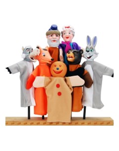 Игровой набор Кукольный театр Колобок 7 кукол 68317 Жирафики