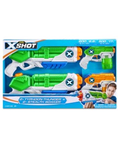 Водный Бластер игрушечный X Shot Water Ворфейс Тайфун 2 шт Сокер 2 шт Zuru