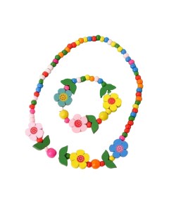 Набор детский 2 предмета бусы браслет цветочное настроение цвет МИКС 2299987 Выбражулька