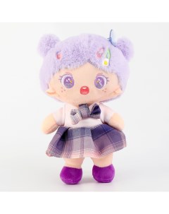 Мягкая игрушка Куколка с заколочкой 25 см фиолетовый Nobrand