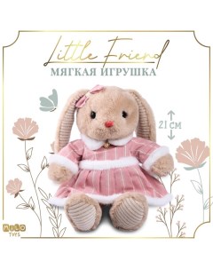 Мягкая игрушка toys Little Friend зайка в розовом платье 9905645 Milo