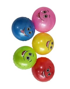 Мяч детский Смайл с массажной стороной 20 см 50 г ПВХ 1 шт в ассортименте Moby kids