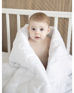 Детское одеяло 105х140 наполнитель файбер белый Baby nice