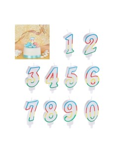 Свеча цифра для торта с держателями в ассортименте Капитан весельчак