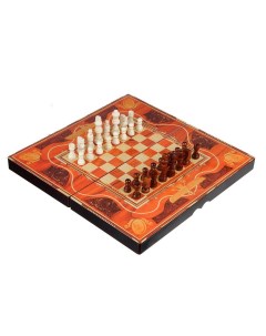 Набор магнитных игр 539 029 3 в 1 шашки шахматы нарды дерево 40х40см Ldgames
