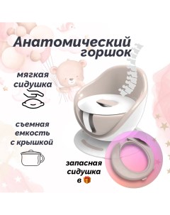 Горшок детский для девочки цвет розовый Luxmom