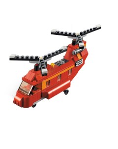 Конструктор Пожарный вертолёт 3 варианта сборки 145 деталей Jisi bricks